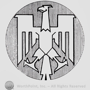 Eagle inside a circle.