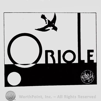 A bird and word ORIOLE written bellow.