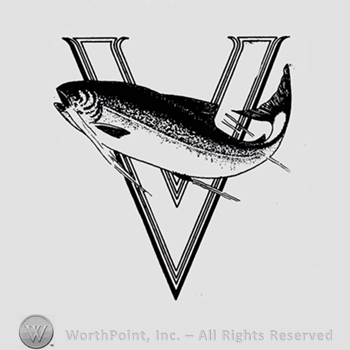 Letter V and a fish.
