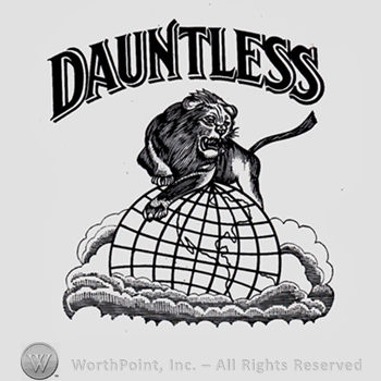 Lion over Earth and word DAUNTLESS written bellow.