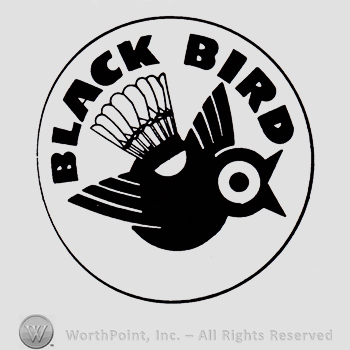 Word BLACK BIRD and a little bird inside a circle.