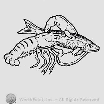 Crab with a fish.