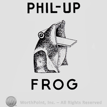 Frog game and PHIL-UP FROG written above and bellow.