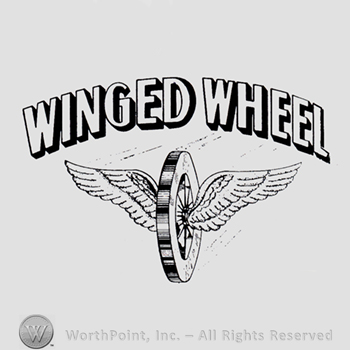 Winged wheel.