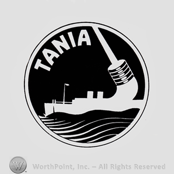 Ship and word TANIA inside a circle.