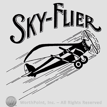 Plane and word SKY-FLIER written above.