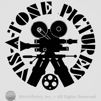 Camera inside a circle formed by the written words: VIS-A-TONE PICTURES.