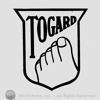 Shield with foot fingers and word TOGARD written above.