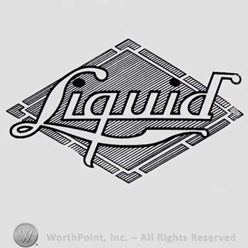 Word liquid written over a diamond.