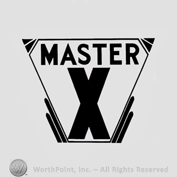 Word MASTER X written inside a triangle.