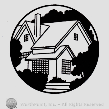 Picture of a house inside a circle.