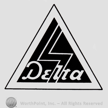 Word DELTA inside a triangle.