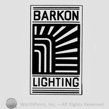 Square with lines and BARKON LIGHTING written above and bellow.