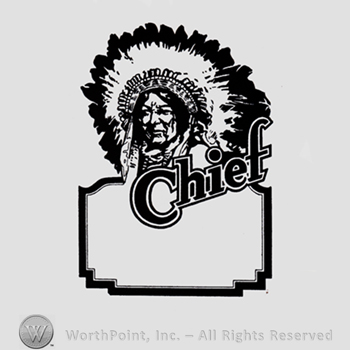 Indian chief and word CHIEF written bellow.