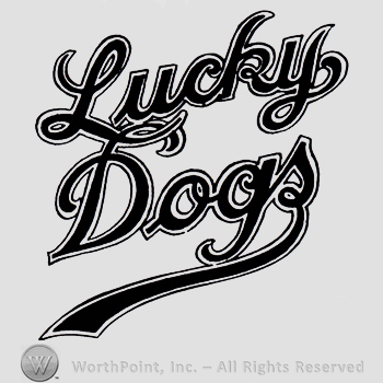 Words LUCKY DOGS.