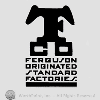 Letter T above text: FERGUSON ORIGINATED STANDARD FACTORIES.