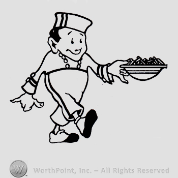 Waiter with a plate.