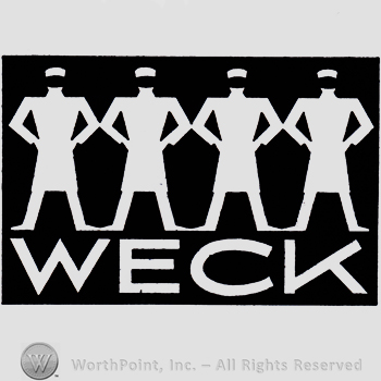Four men and word WECK written bellow, all inside a black rectangle.