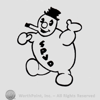 Snowman with letters SPVD on.