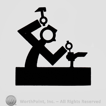 Working man with hammer.