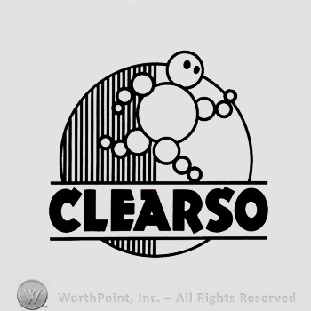 Running man made of circles; word CLEARSO written bellow.