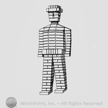 Robot made of bricks.