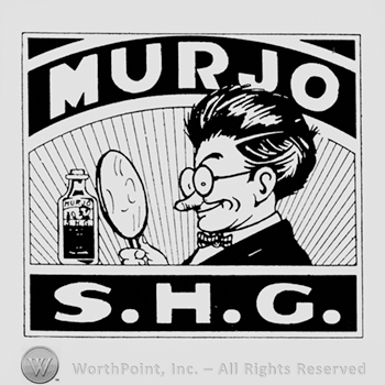 Man watching in the mirror, and word MURJO written above.