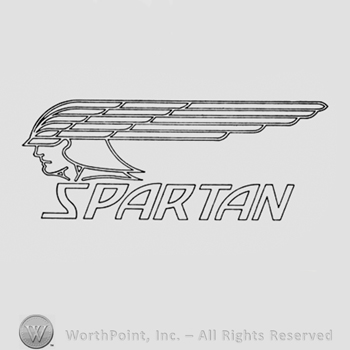 Winged head and word SPARTAN written bellow.