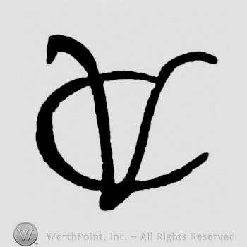 Uppercase letters C and V interlaced.