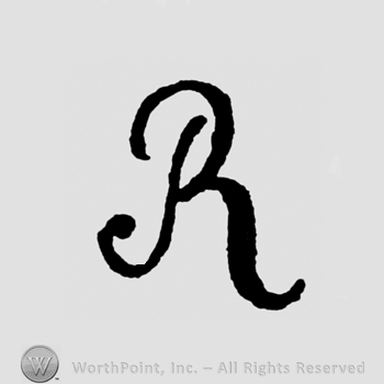 Capital handwritten letter R.