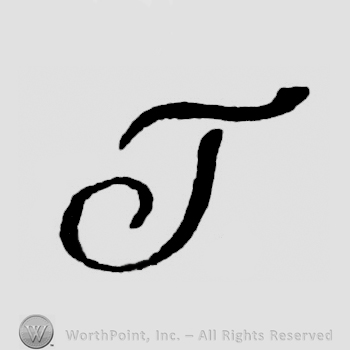 Capital handwritten T.