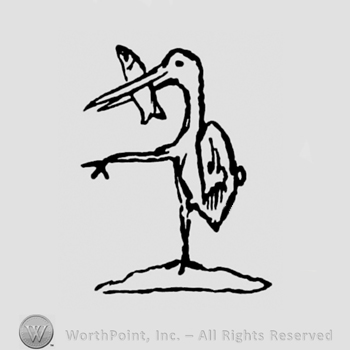 A stork with a fish in its beak