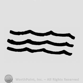 Three curved lines resimbling water