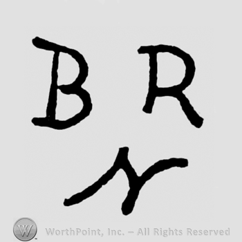 The initials B R above an N