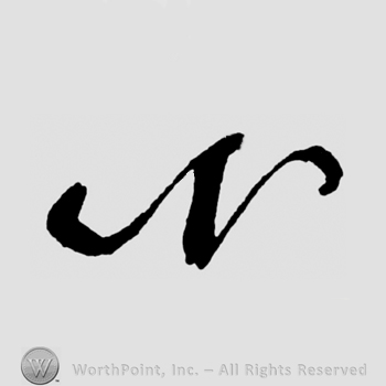 An uppercase handwritten N