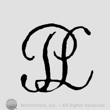 The initials P L overlapping