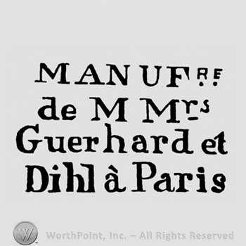 The text Manufre de MMrs Guerhard et Dihl a Paris