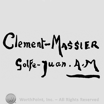 The text Clement Massier Golfe Juan A M
