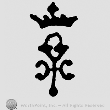 A flower with a crown on top.