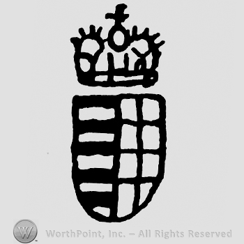 Shield with a crown on top;a cross.
