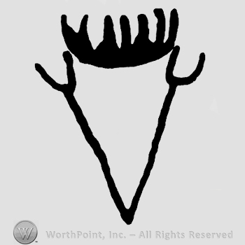 Two tridents with a crown on top.