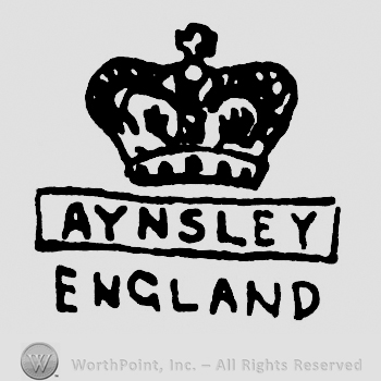 AYNSLEY written inside a rectangle;a crown on top;England below.