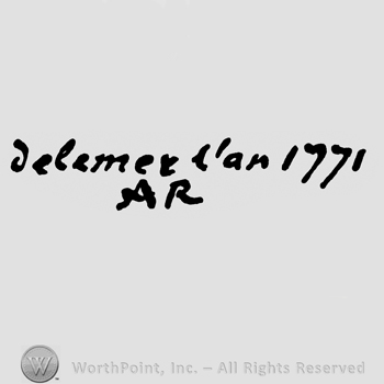 Delemer L'an 1771 AR written.