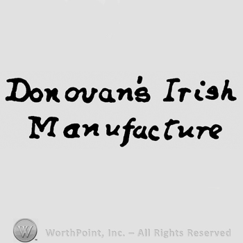 DONOVANS IRISH MANUFACTURE written.