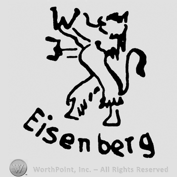 A lion with word EISENBERG written below.