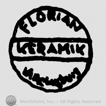 Circle with FLORIAN KERAMIC WILHELMSBURG written inside.