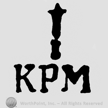 Letters KPM and a scepter on top.