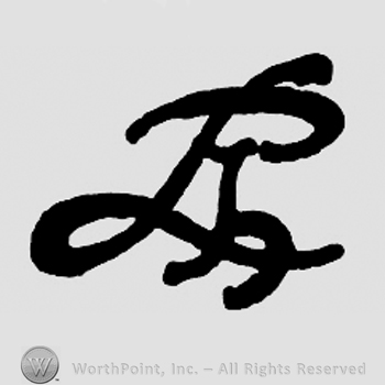 Monogram of letters LP.