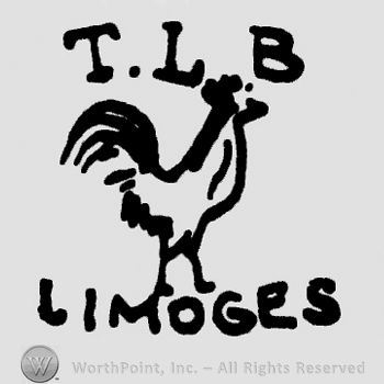A rooster with TLB written on top;Limoges blow.