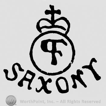 Monogram of letters CT in a circle;crown with cross on top;Saxony written below.